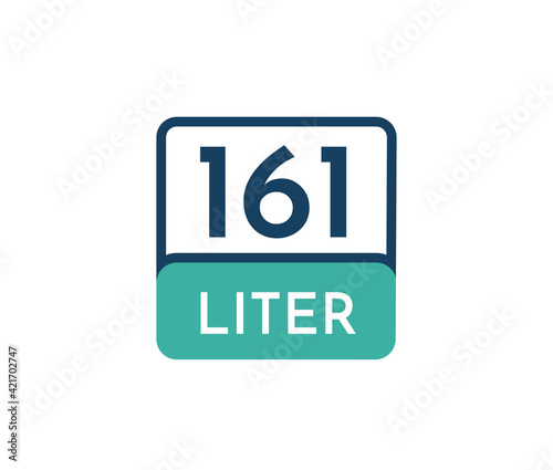 161 liters icon vector illustration