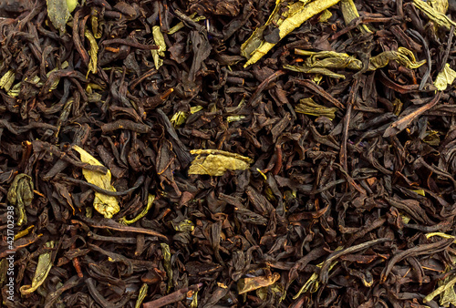Texture of dry herbal tea. Abstract food background. © igorkol_ter
