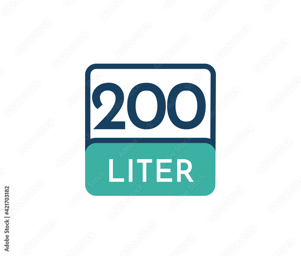 200 liters icon vector illustration