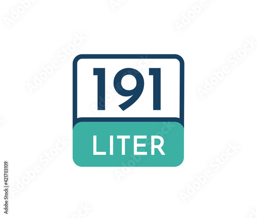 191 liters icon vector illustration © Rubel