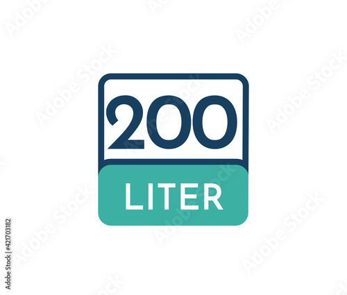 200 liters icon vector illustration © Rubel