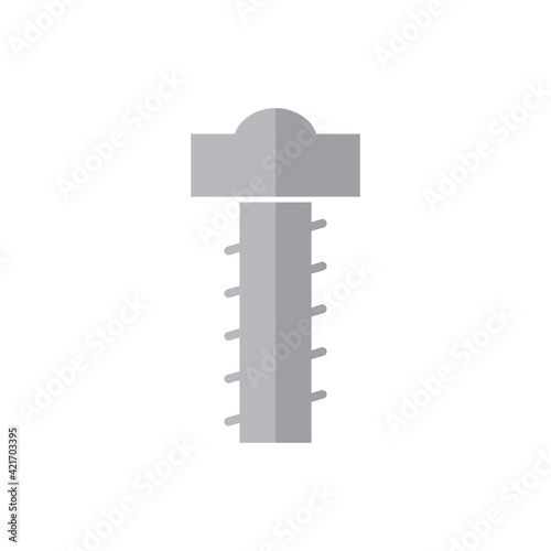 Metal bolt icon. Flat illustration of metal bolt vector icon for web design