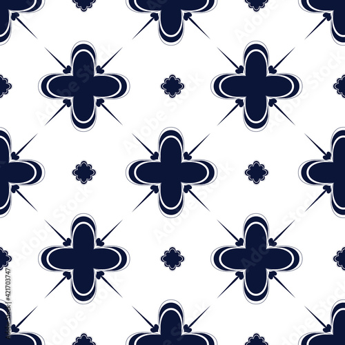 Traditional geometric fabric pattern for carpet background, fabric wallpaper and shirt vector illustration	