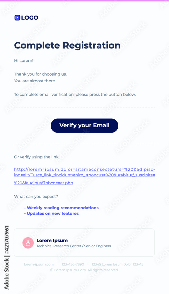  web simple business email UI design template


