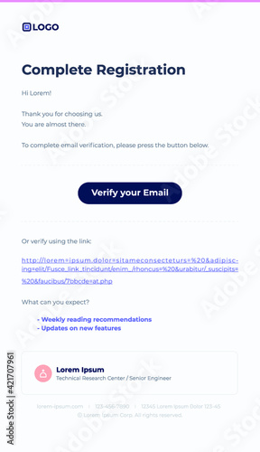 web simple business email UI design template