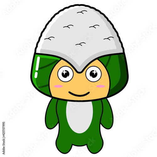 onigiri character cartoon mascot illustration