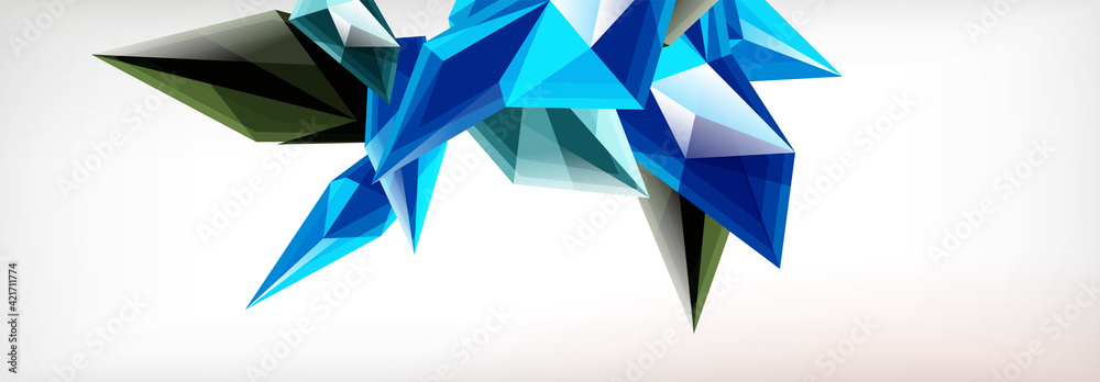 Vector 3d triangles and pyramids abstract background for business or technology presentations, internet posters or web brochure covers Vector 3d triangles and pyramids abstract background for business or technology presentations, internet posters or web brochure covers
