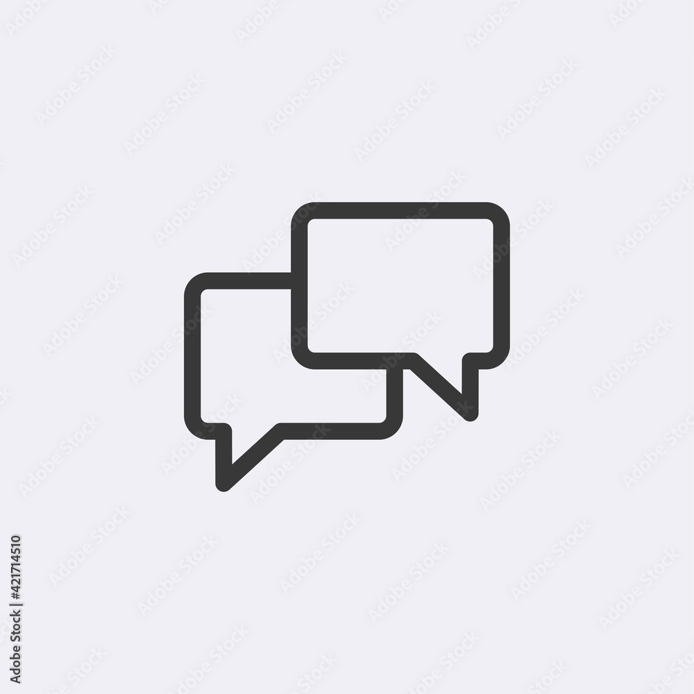 Speech bubbles social media icon isolated on background. Chatting symbol modern, simple, vector, icon for website design, mobile app, ui. Vector Illustration Speech bubbles social media icon isolated on background. Chatting symbol modern, simple, vector, icon for website design, mobile app, ui. Vector Illustration