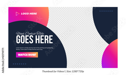 Editable Thumbnail for vidoes and all social platforms usable in your all videos Editable Premium Vector, Customizable Thumbnails fully customizable	
