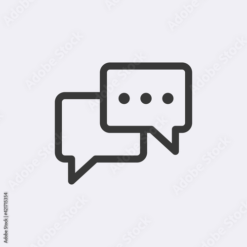 Speech bubbles social media icon isolated on background. Chatting symbol modern, simple, vector, icon for website design, mobile app, ui. Vector Illustration