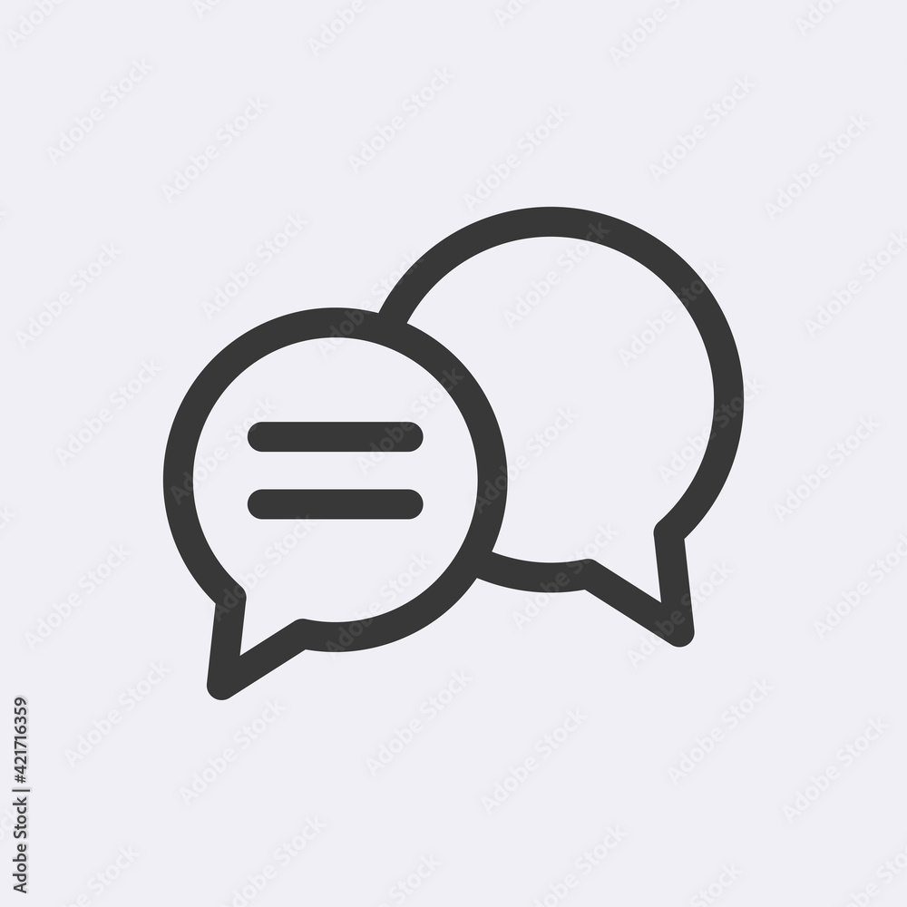 Speech bubbles social media icon isolated on background. Chatting symbol modern, simple, vector, icon for website design, mobile app, ui. Vector Illustration Speech bubbles social media icon isolated on background. Chatting symbol modern, simple, vector, icon for website design, mobile app, ui. Vector Illustration
