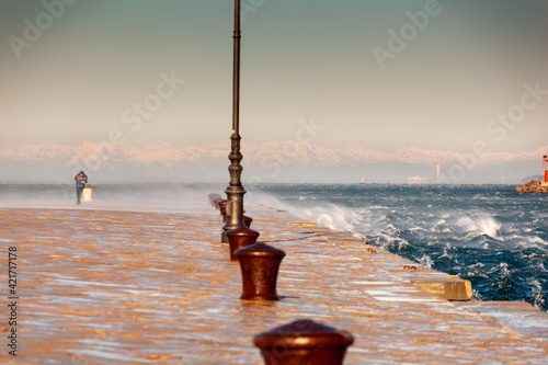 View of the Bora wind, Trieste