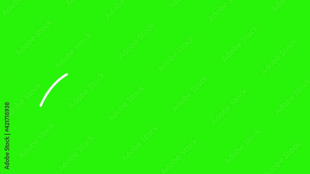Short line and shapes animation effects elements on green screen chroma key