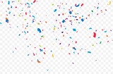 Colorful Confetti celebrations design isolated on transparent background