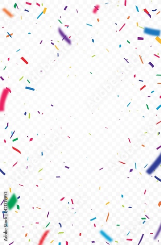 Colorful Confetti celebrations design isolated on transparent background