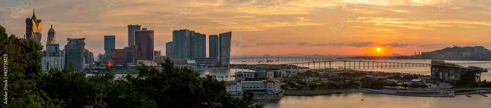 Macau City & Macau Tower at Sunrise Macau City & Macau Tower at Sunrise