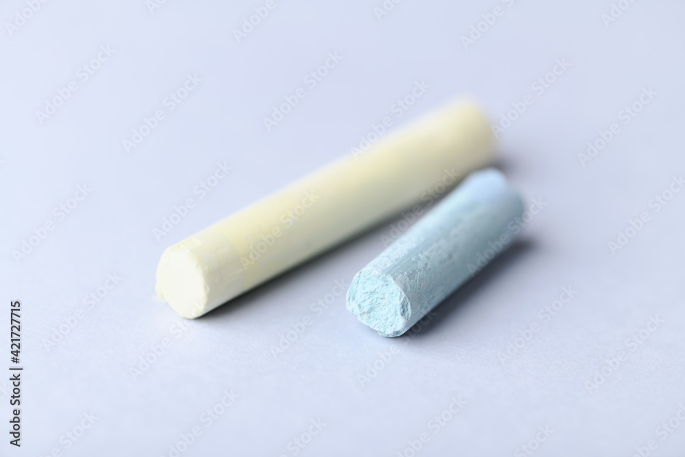 Soft pastels on bright background. Close up. Soft pastels on bright background. Close up.