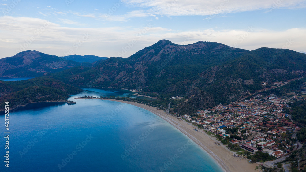 A fascinating view that has the unique nature of Oludeniz which is a county of Fethiye in Turkey. Because of its warm climate and fresh air, it has been an important destination to visit for tourists.