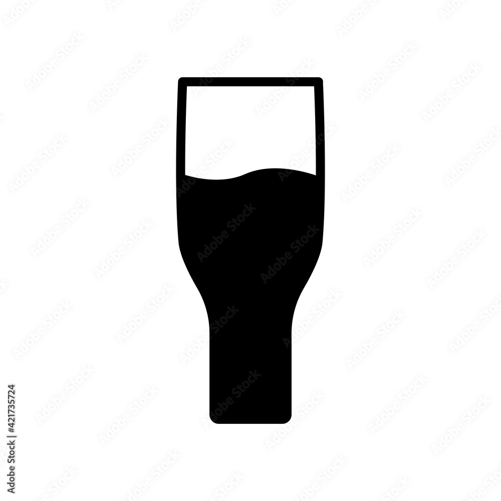 Glass icon on white background. Editable stroke. Design template vector Glass icon on white background. Editable stroke. Design template vector