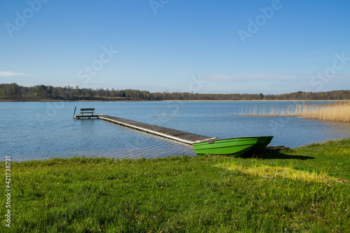 Boat at the lake. © Ludmila Smite