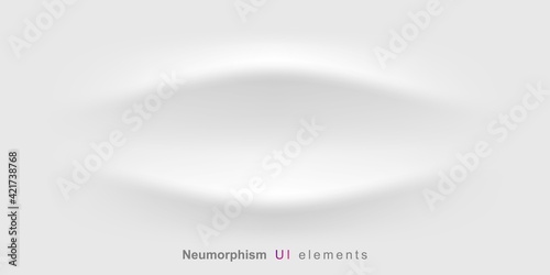 User interface elements for mobile app. Neumorphism User interface design kit. Neumorphism UI UX icons set.