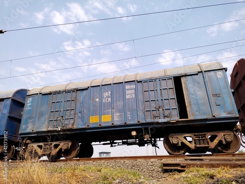 freight train on a railway