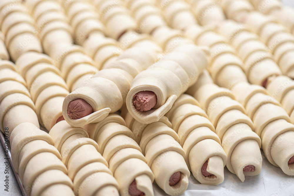 pastry, dough, bakery, puff, food, white, healthy, raw, ingredient, fresh, closeup, sweet, organic, vegetarian, nutrition, group, macro, health, raw, background, bread, pin, recipe, rolling, baking, 