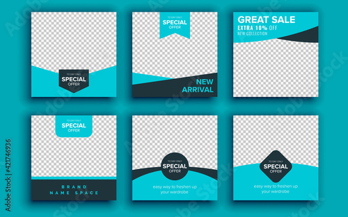Set of sale banner template design. Vector illustration.