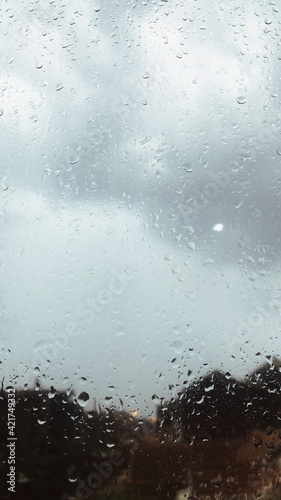 raindrop stuck to the window