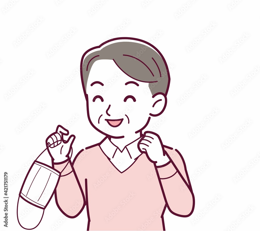 マスクを外した人のイラスト マスクを外した人のイラスト