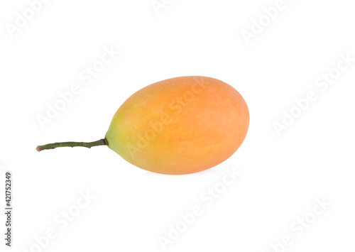 Sweet Yellow Marian Plum isolated on white background