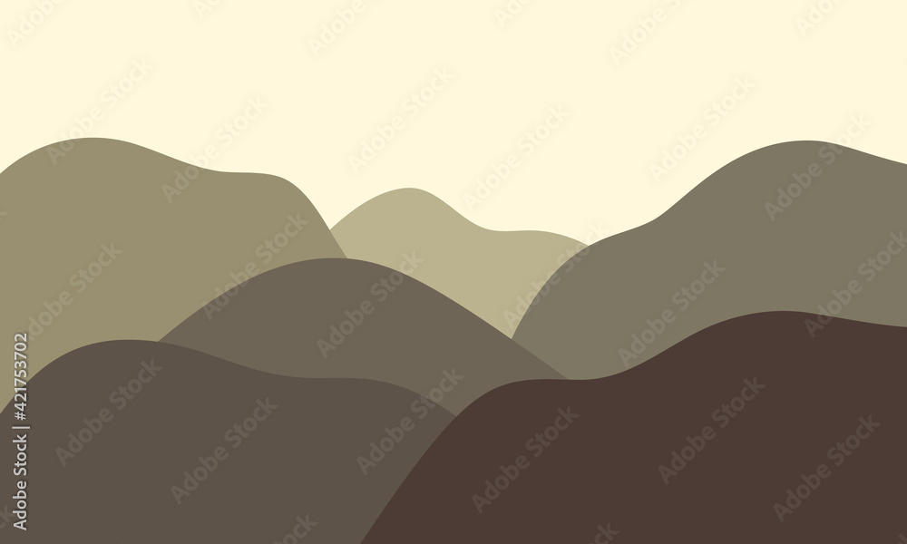 Desert landscape with mountains Desert landscape with mountains