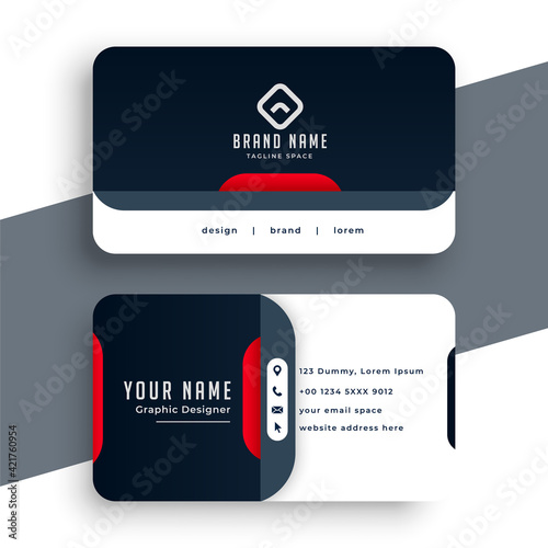 modern business card design in professional style