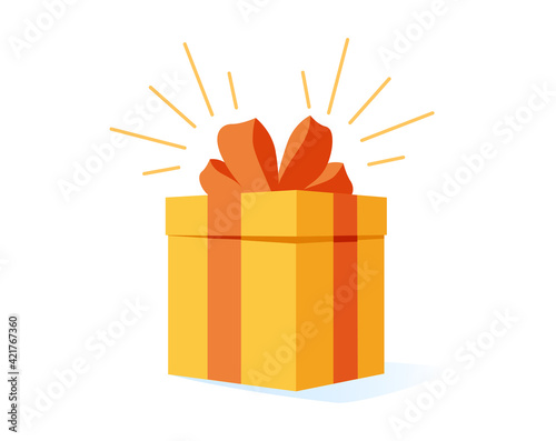 surprise red gift box, birthday celebration, special give away package, loyalty program reward, wonder gift.
