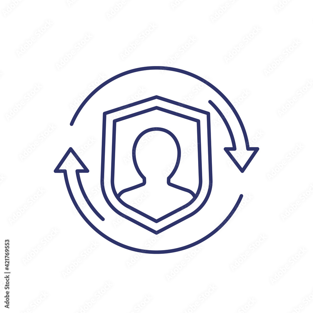 user privacy and security line icon user privacy and security line icon