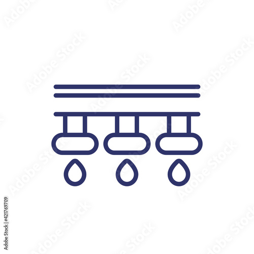 irrigation system line icon on white