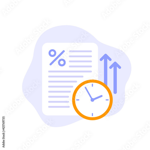 Loan, rate and term vector icon