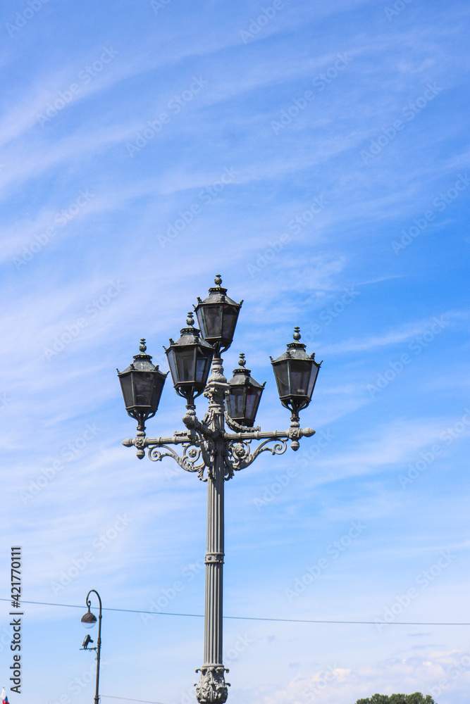 street lamp on sky