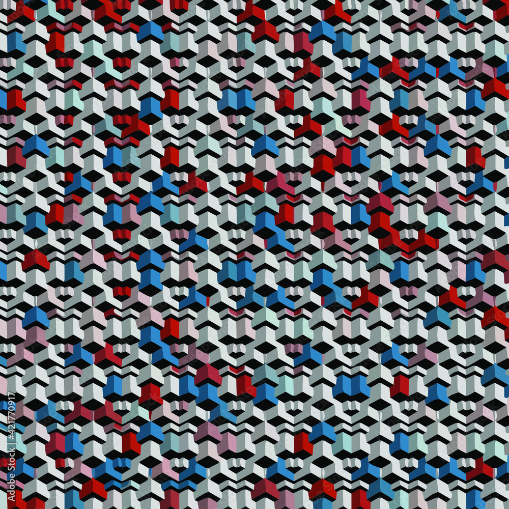 Fototapeta premium Geometric vector pattern with triangular elements. abstract ornament for wallpapers and backgrounds. 