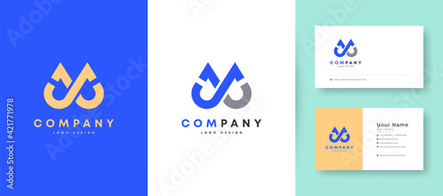 Crown Flat Minimal Initial J, JJ, and JL Letter Logo With Premium Business Card Design Vector Template for Your Company Business