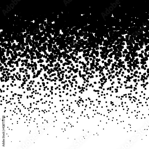 Abstract halftone dotted background. Monochrome pattern with square. Vector modern futuristic texture for posters, sites, business cards, postcards, interior design, labels and stickers.