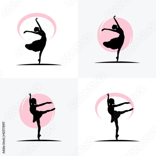 Rhythmic gymnastic sportsmen, sports icons, sports logos