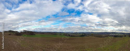 Fototapeta Naklejka Na Ścianę i Meble -  scenic panorama view of natural landscape under a cloudy sky