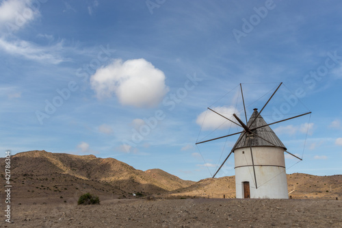 Windmill in Cabo de Gata, Andalusia