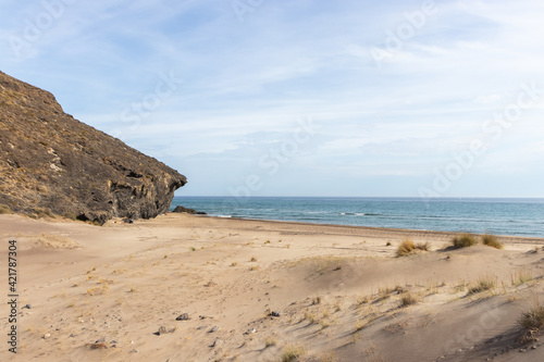 Desert sand at Barronal beach Cabo de Gata