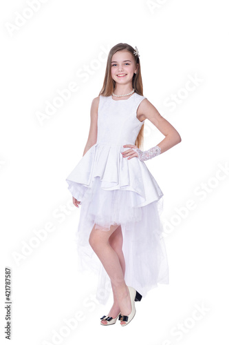 Happy little girl in dress © aletia2011