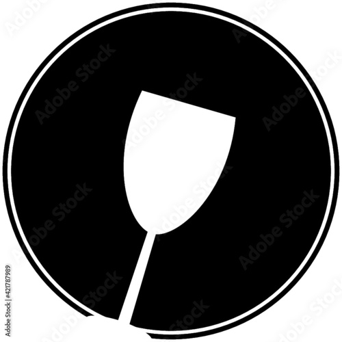 Weinglas Logo Restaurant, Gastronomie