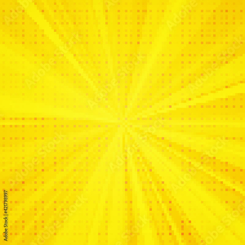 Abstract pixel orange background. Vector illustration