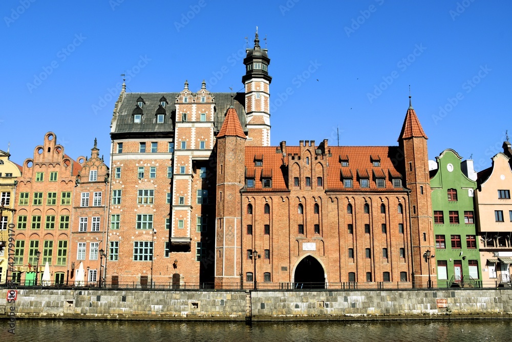 Obraz premium Gdansk, a historic, tourist Polish city,