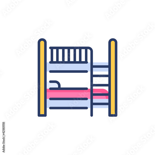 Bunk Bed icon in vector. Logotype